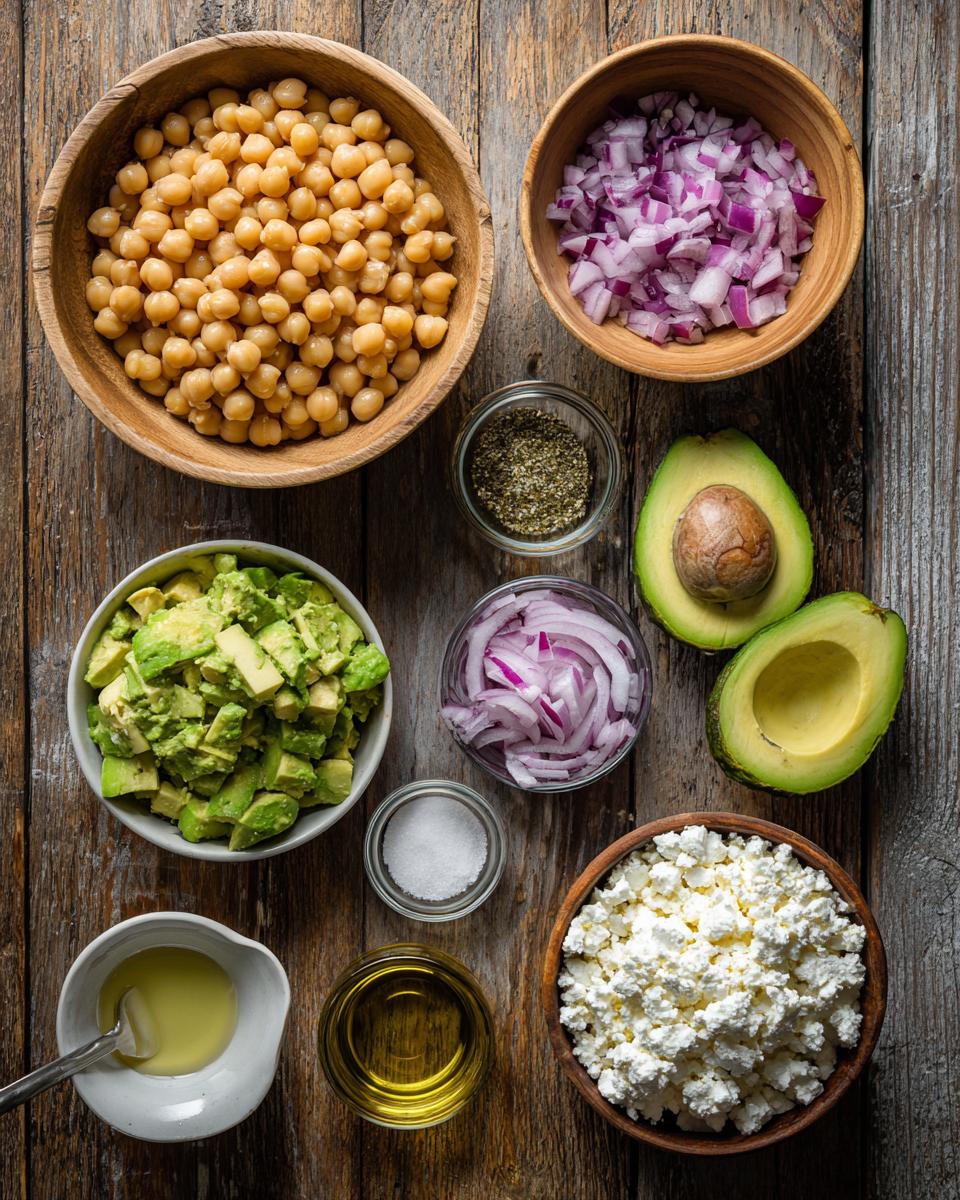 Chickpea Feta Avocado Salad - detail 1