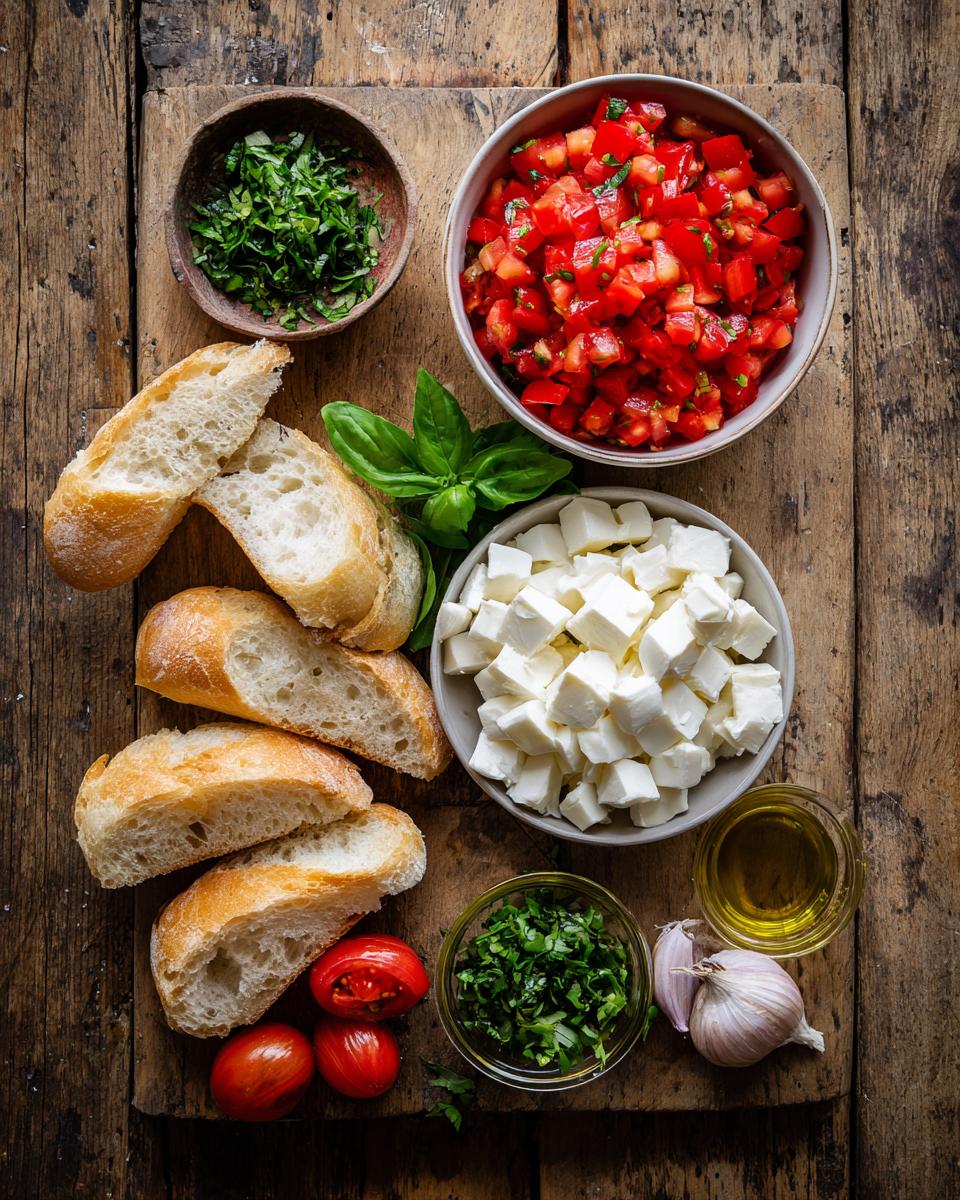 Easy Italian Bruschetta with Mozzarella - detail 1