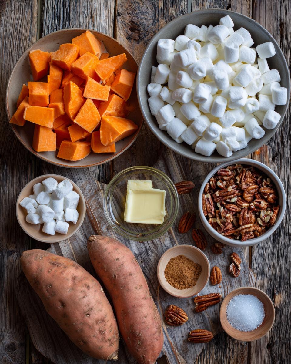 Sweet Potato Bites with Marshmallows and Pecans - detail 1