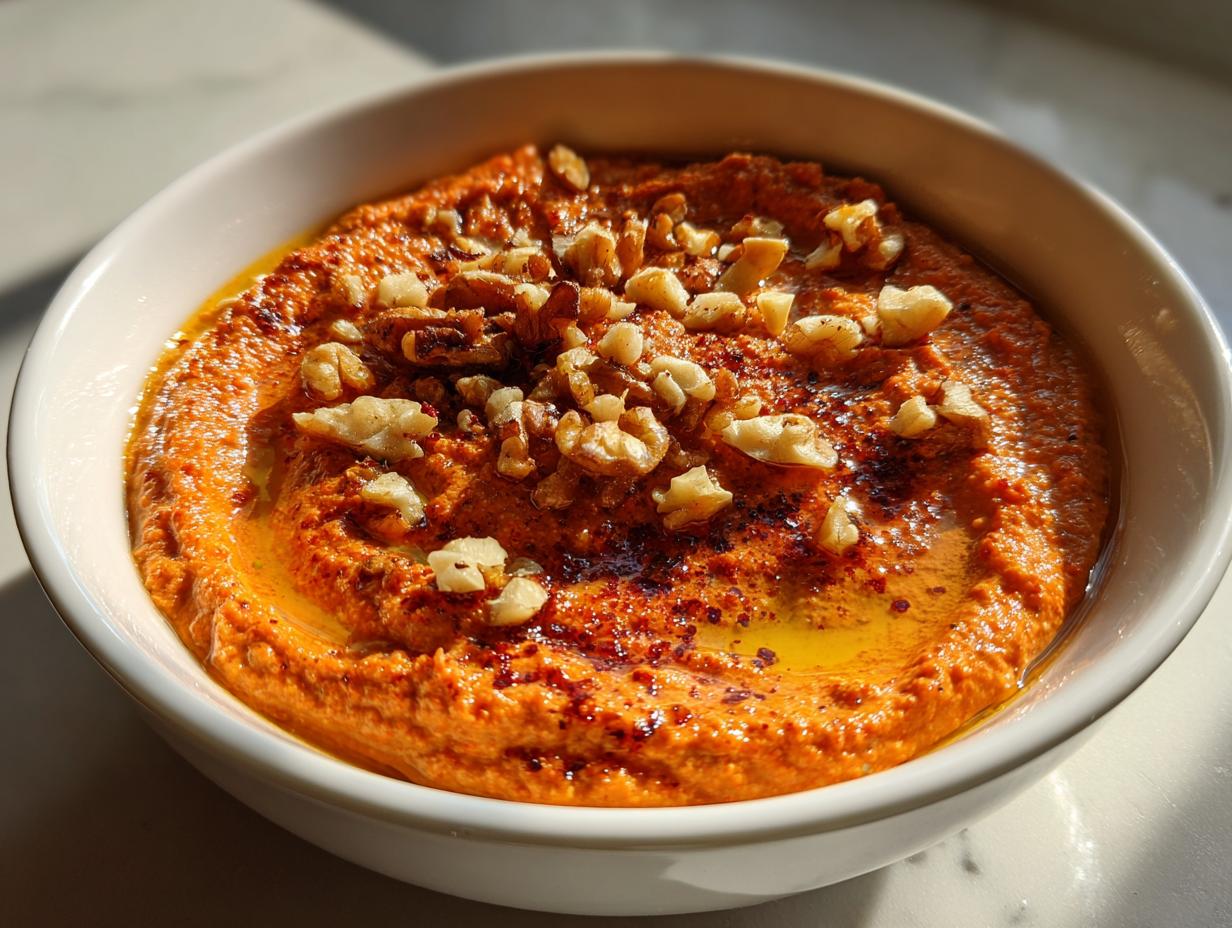 Muhamara Dip with Walnuts and Roasted Peppers