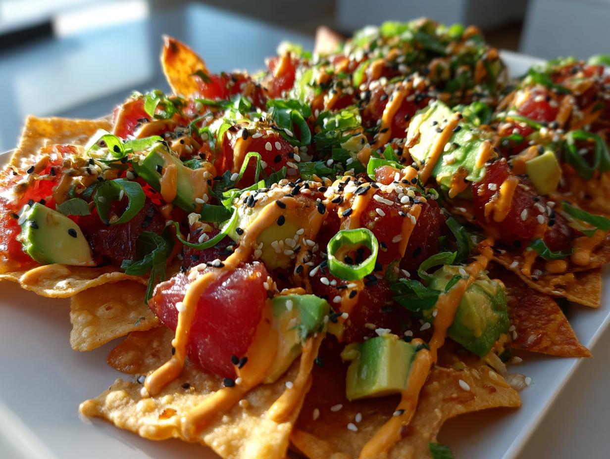 Ahi Tuna Poke Nachos