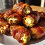Beef Bacon Wrapped Jalapeño Poppers