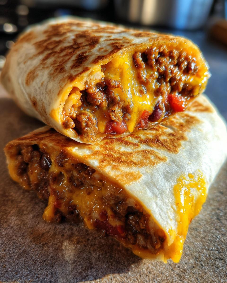 Beef and Bean Burritos - detail 2