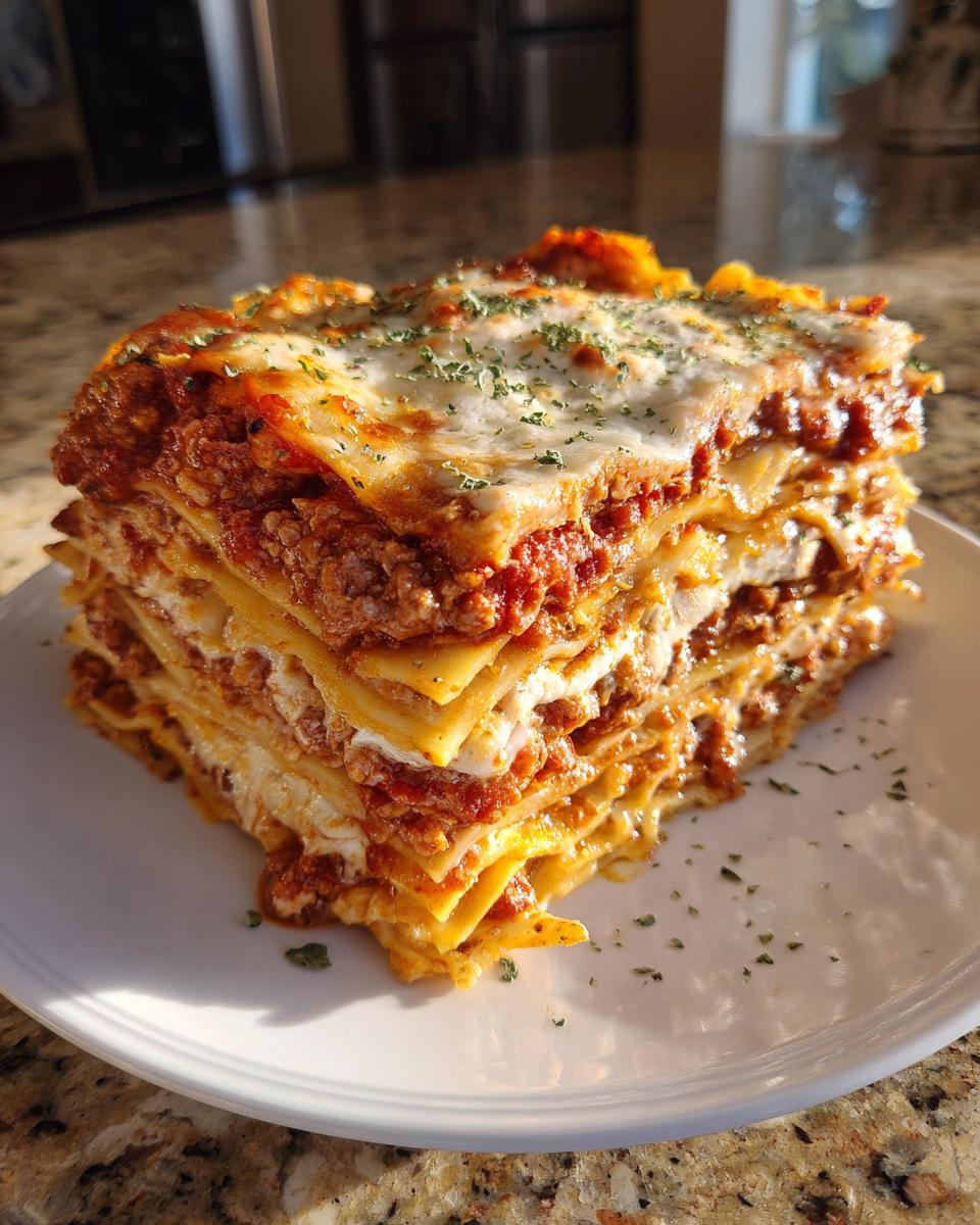 Beef and Pepper Lasagna - detail 2