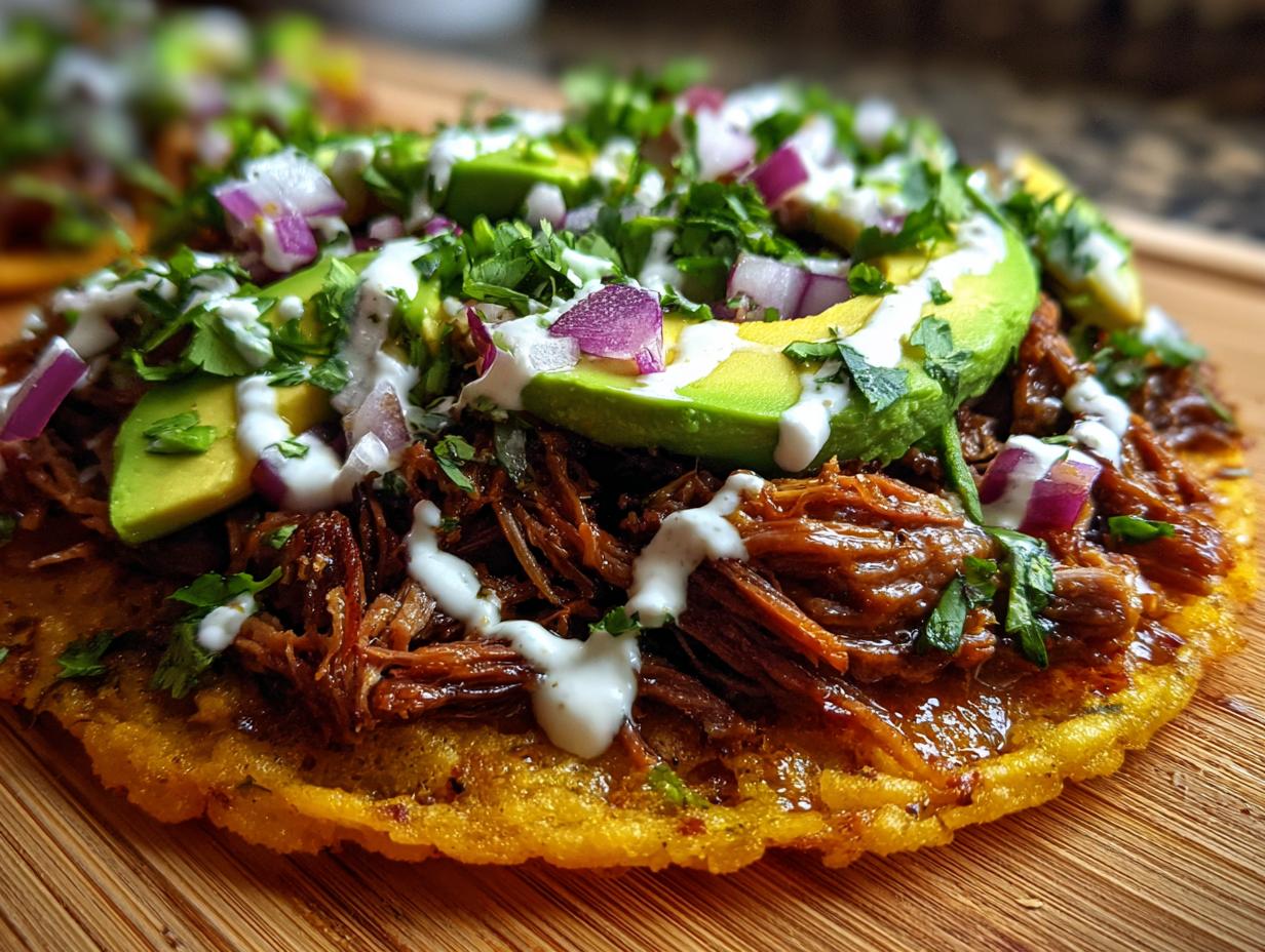 Brisket Tostadas with Lime Crema