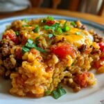 Cheesy Beef and Rice Skillet