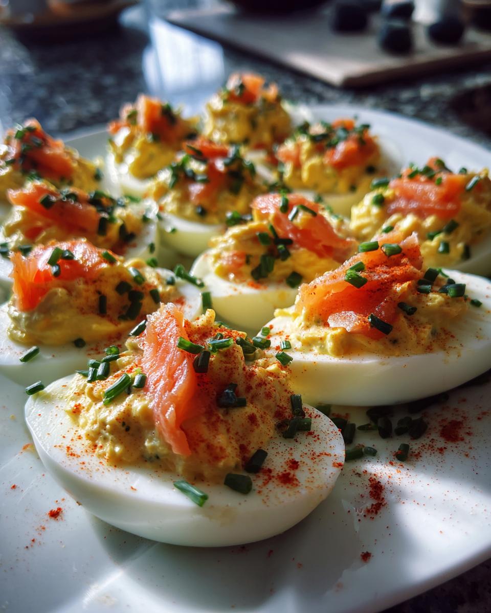 Deviled Eggs with Smoked Salmon - detail 2