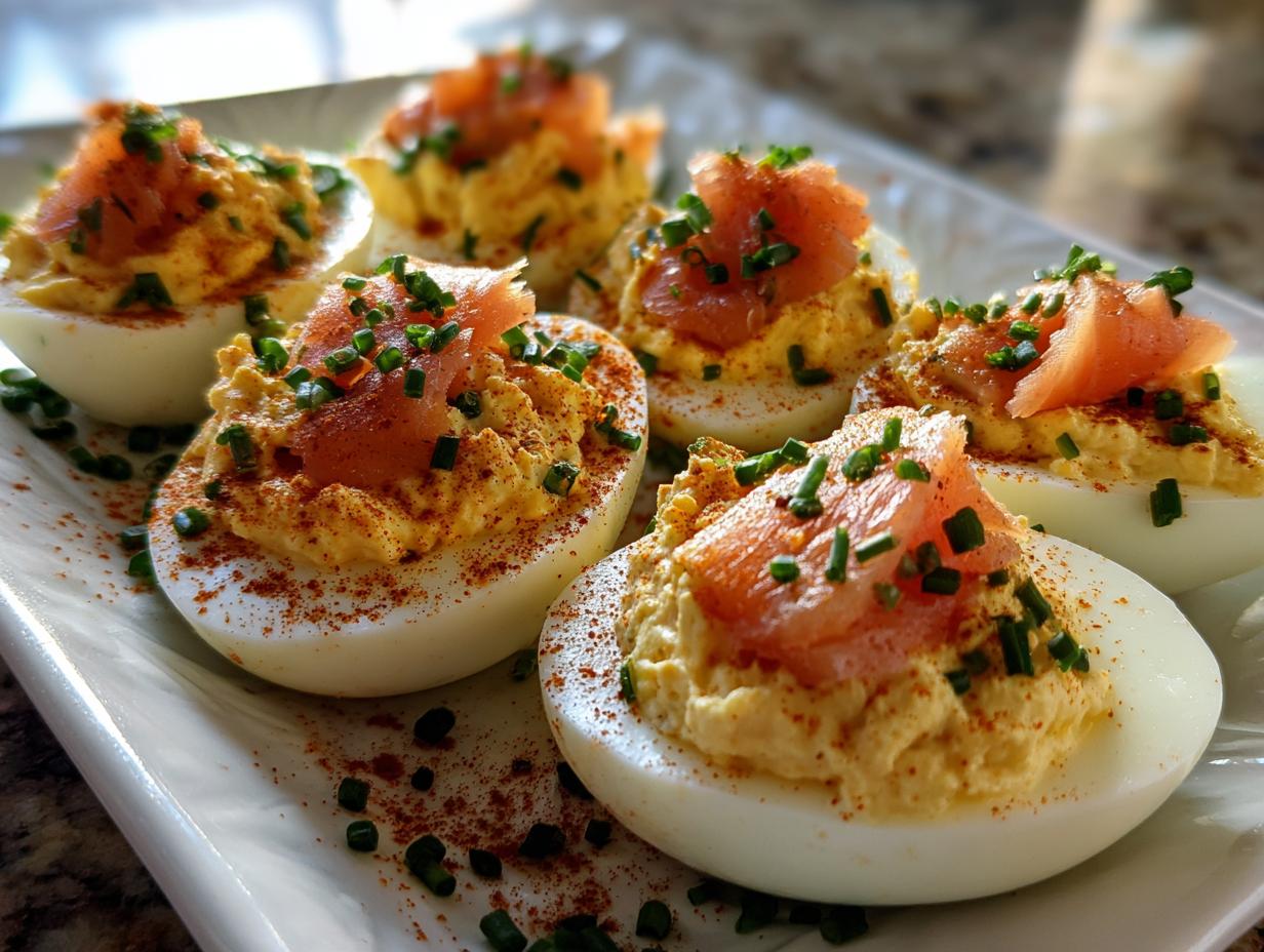 Deviled Eggs with Smoked Salmon