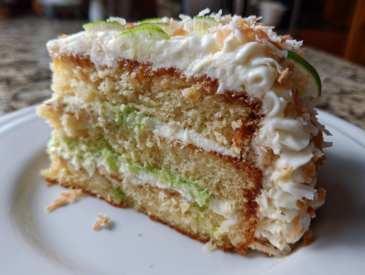 Key Lime Coconut Cake