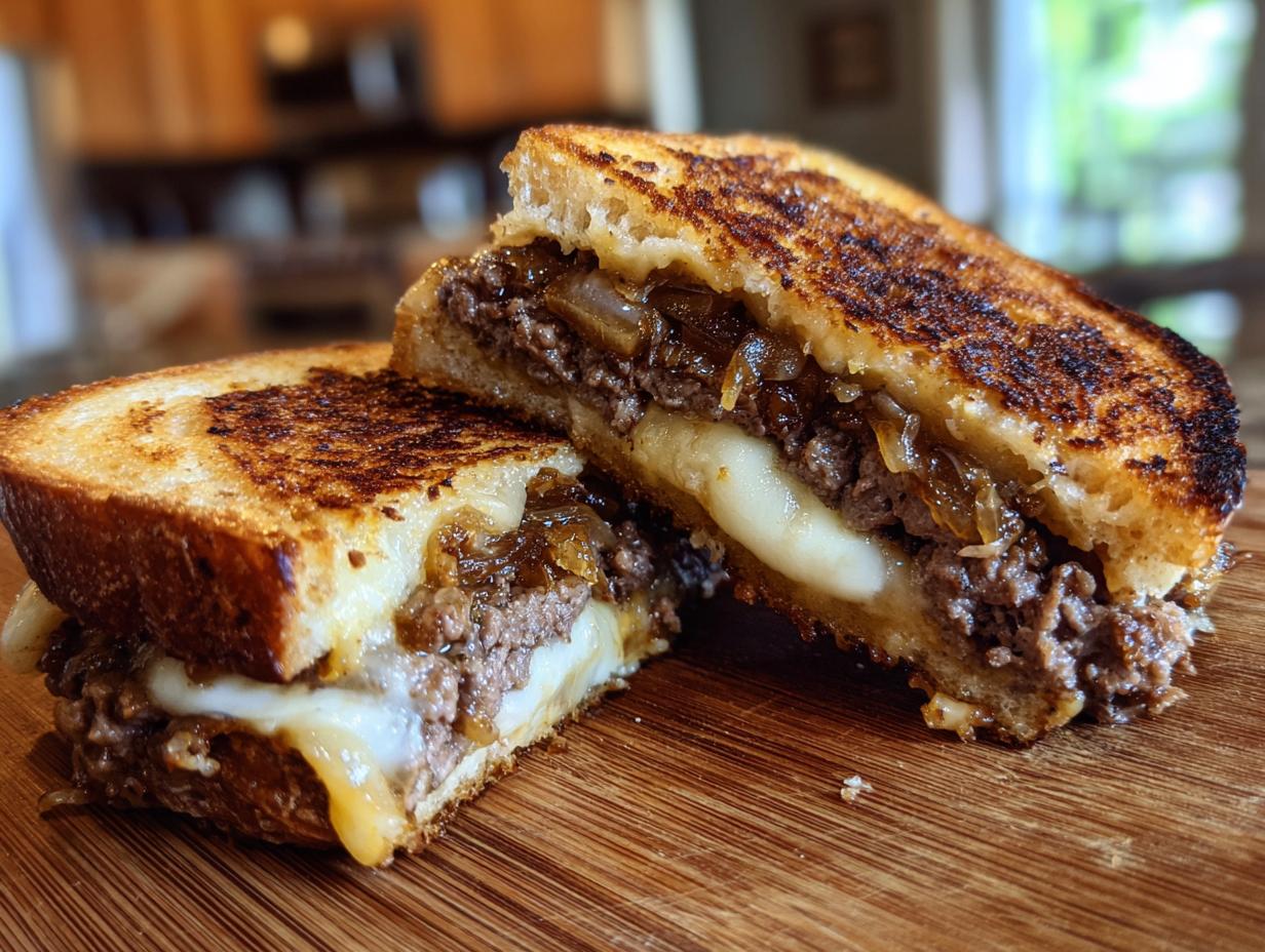 Patty Melt with Caramelized Onions