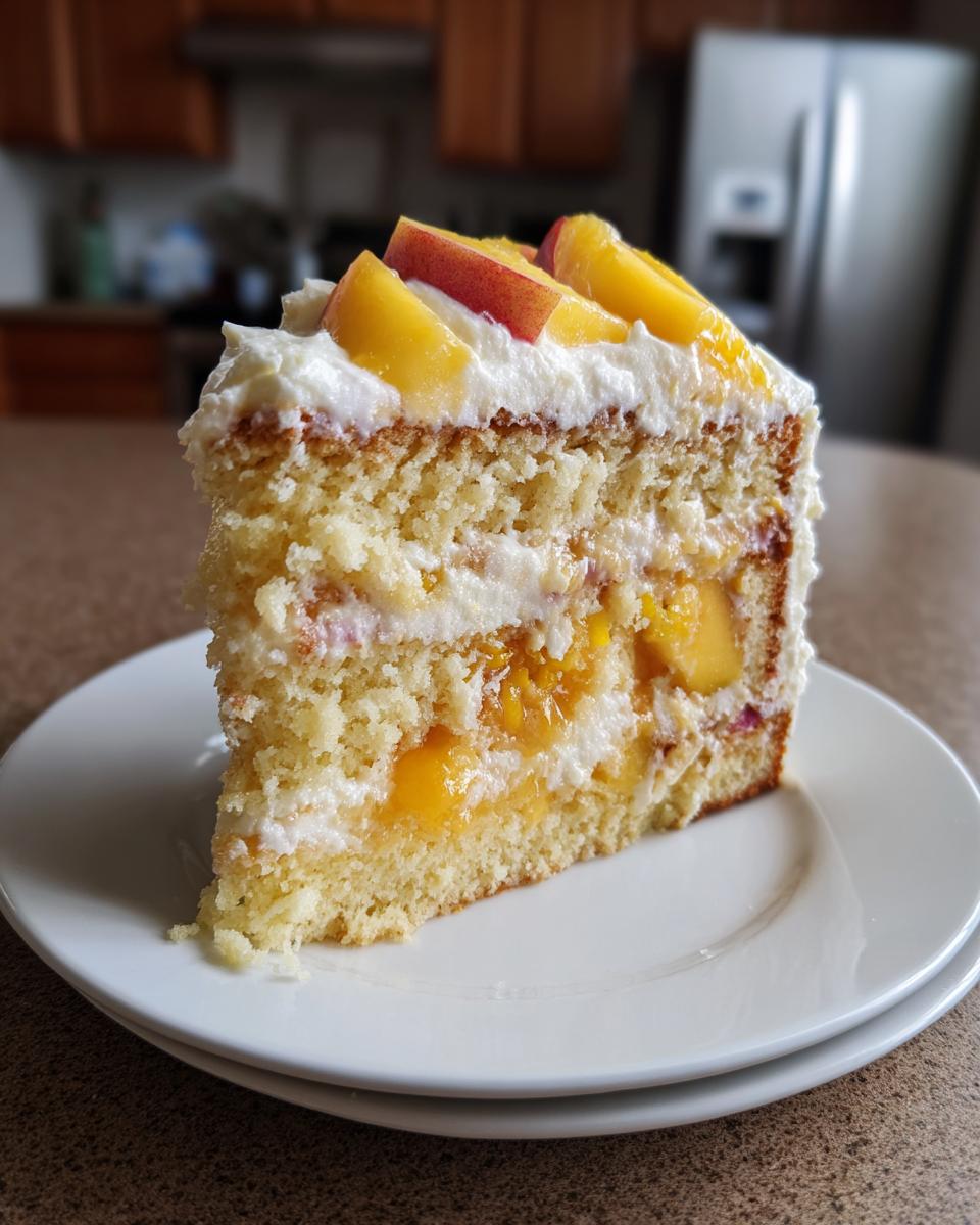Peaches and Cream Cake - detail 2