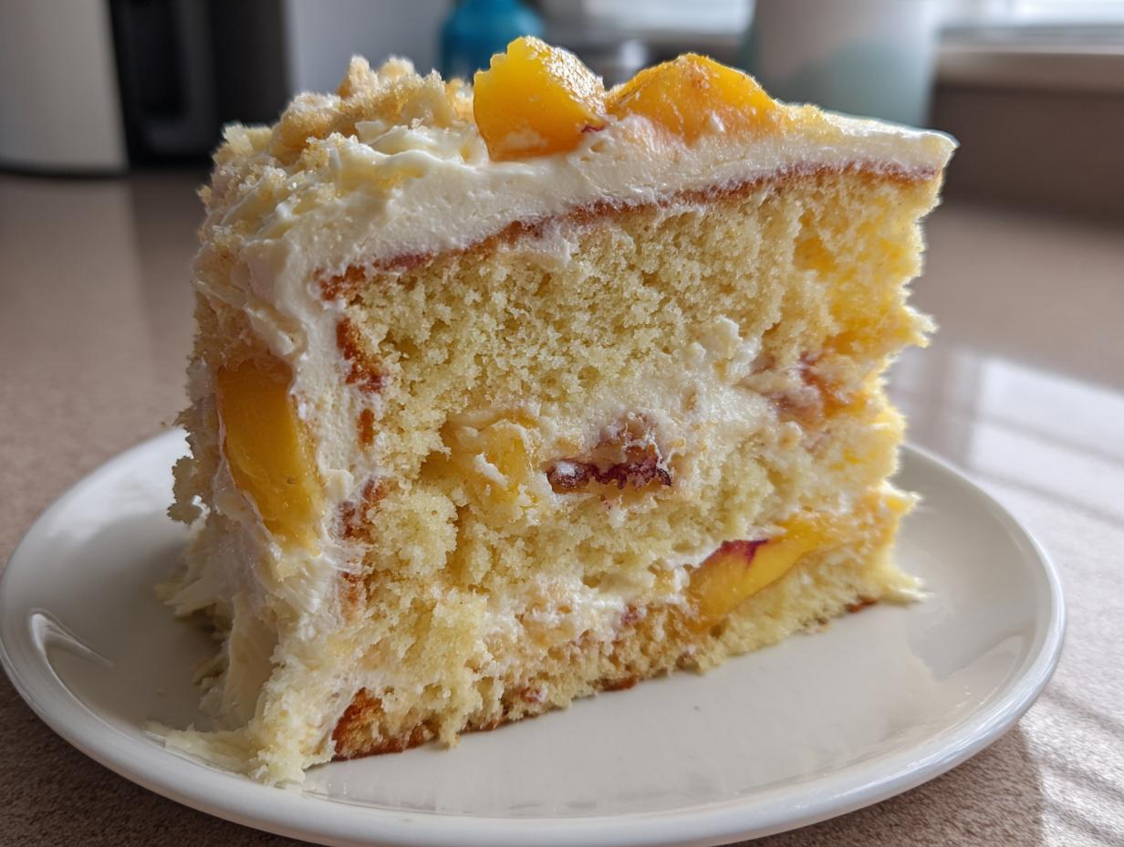 Peaches and Cream Cake
