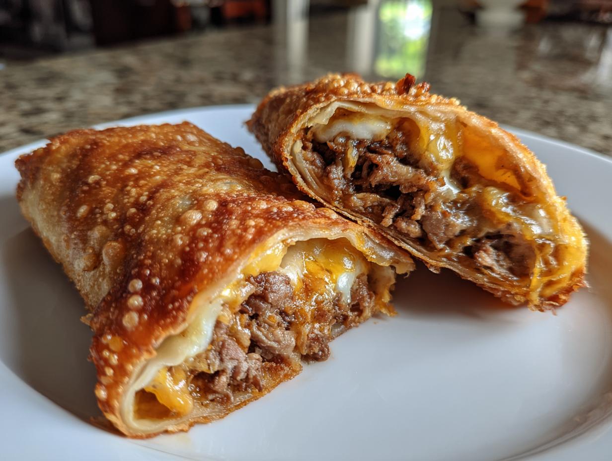 Philly Cheesesteak Egg Rolls