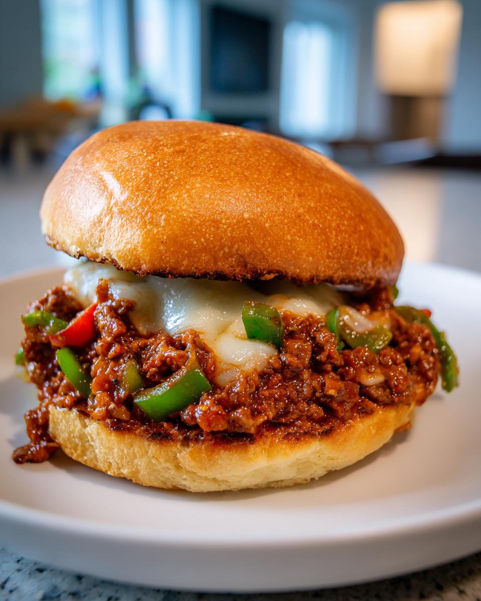 Philly Cheesesteak Sloppy Joes - detail 2