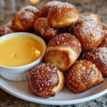 Pretzel Bites with Sharp Cheddar Sauce