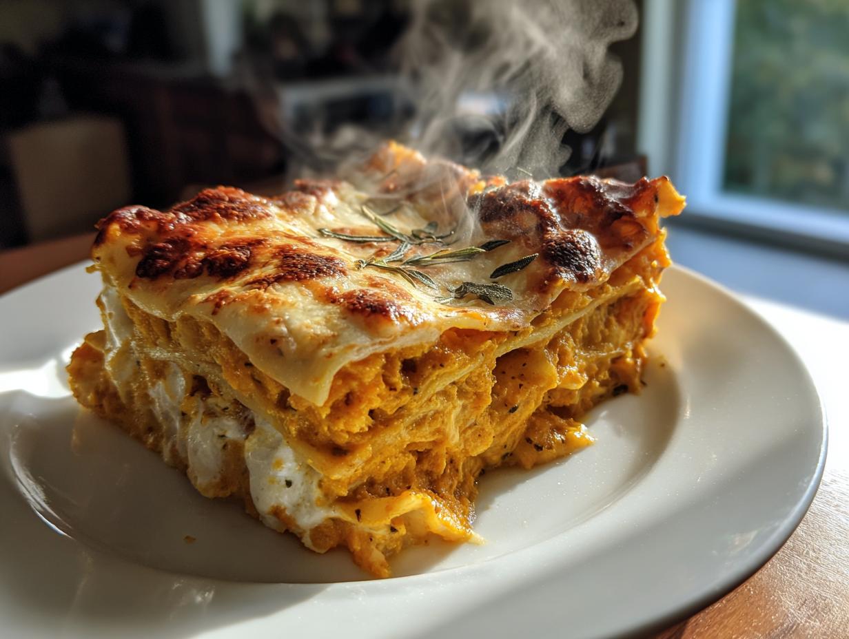 Pumpkin and Sage Lasagna
