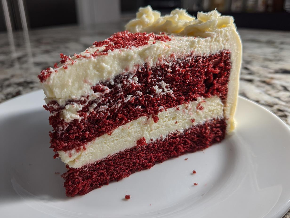 Red Velvet Cheesecake Cake