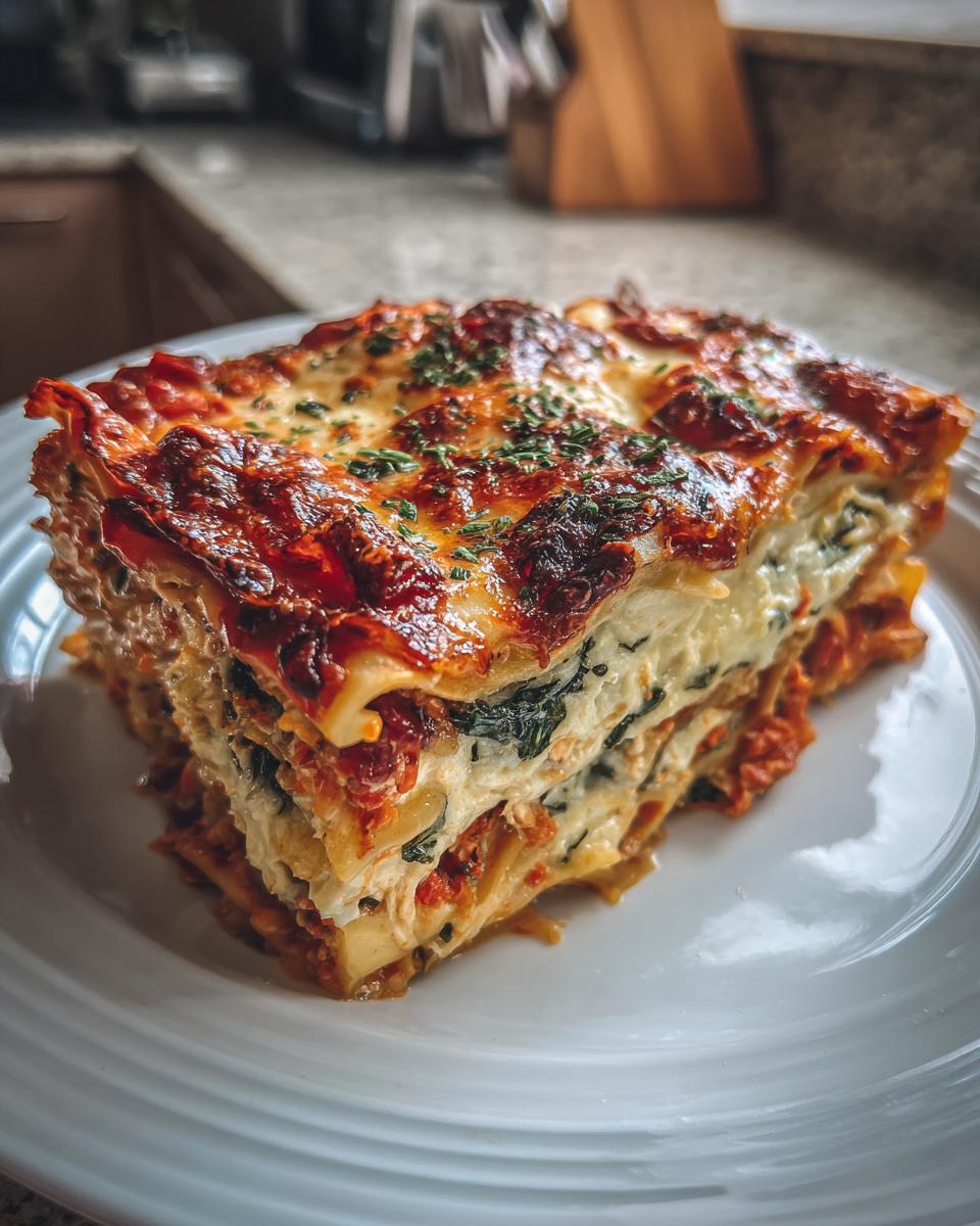 Roasted Red Pepper Lasagna - detail 2