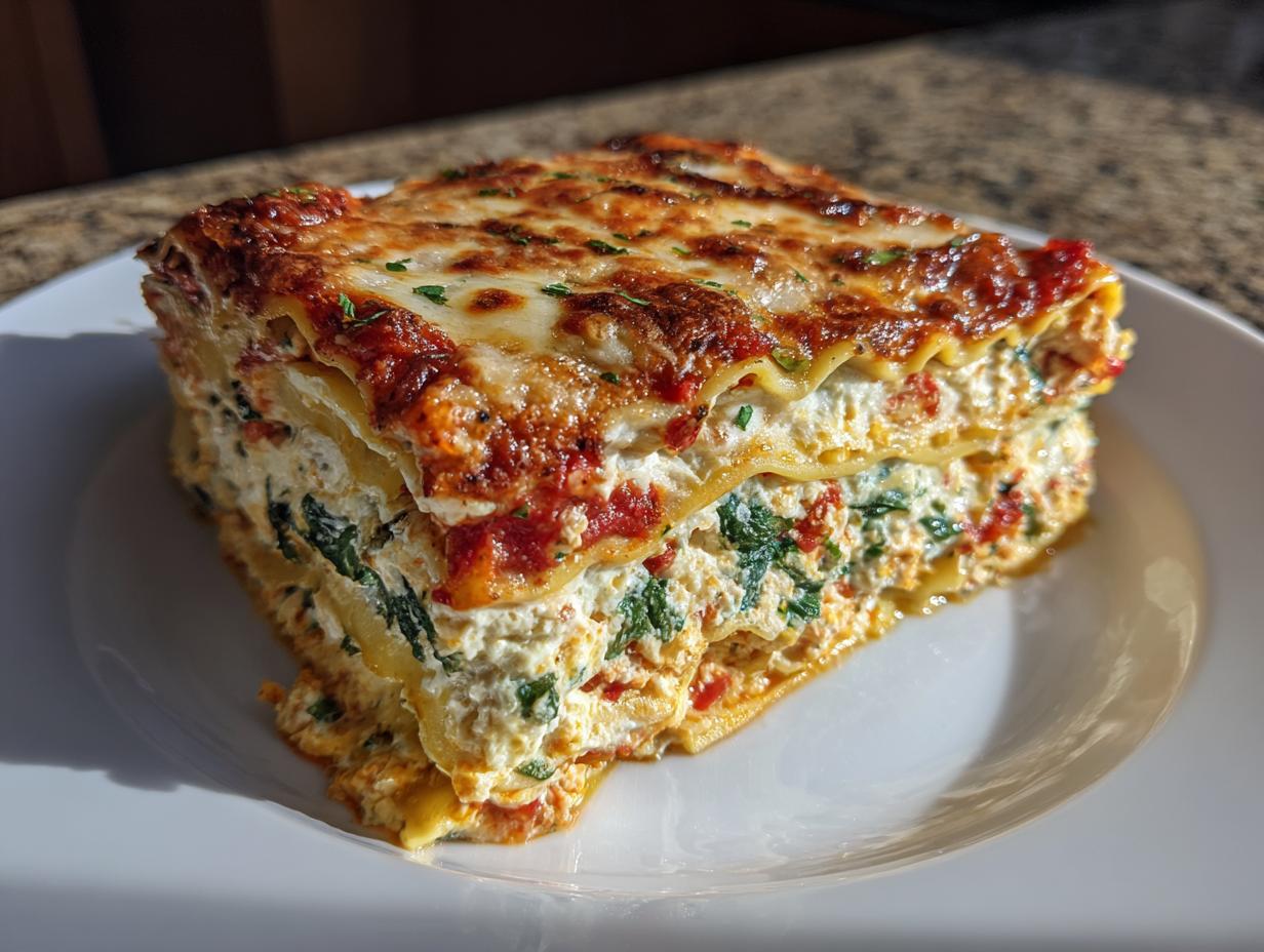 Roasted Red Pepper Lasagna