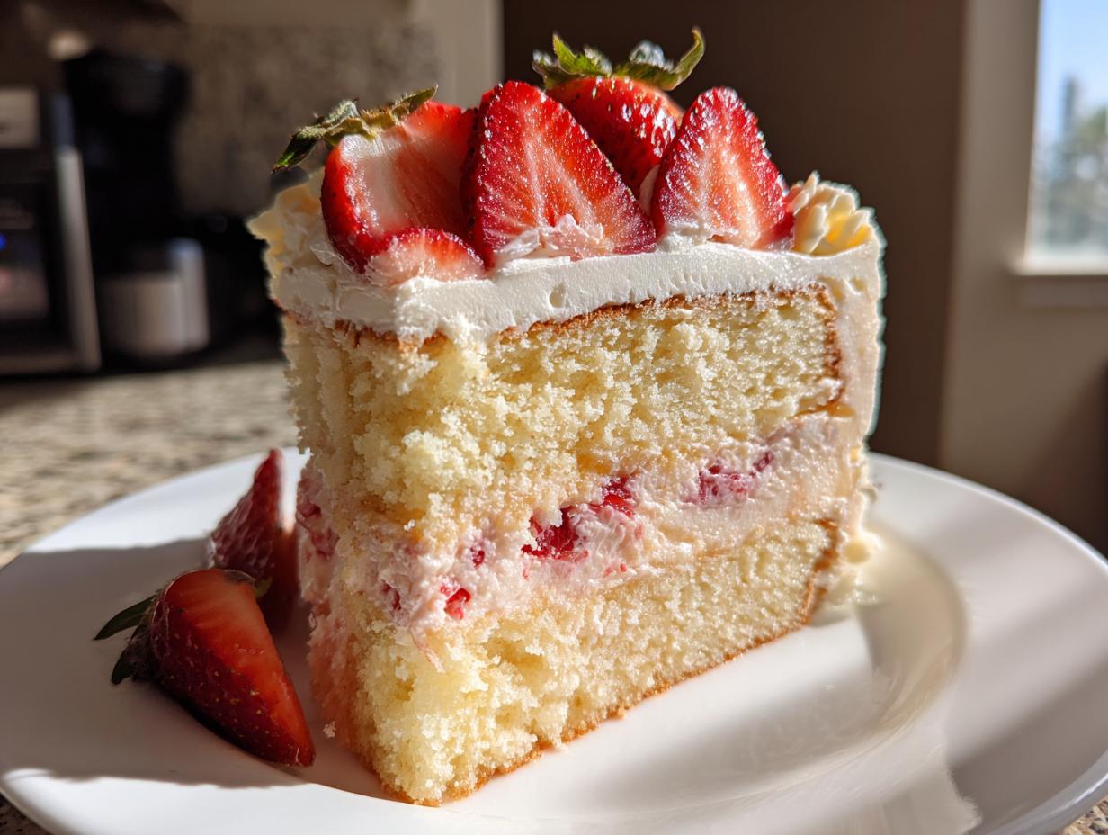 Strawberry Cheesecake Cake Recipe