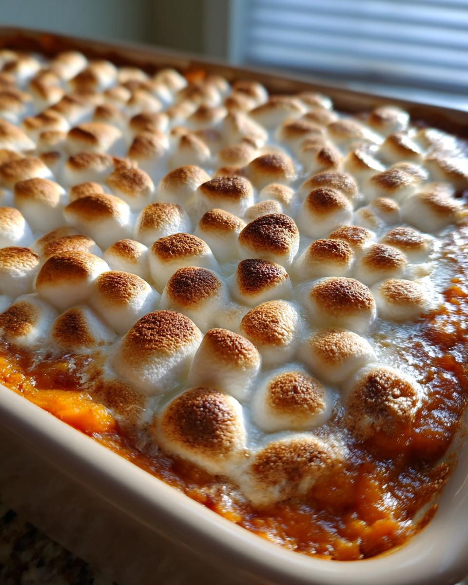 Sweet Potato Casserole with Marshmallows - detail 2