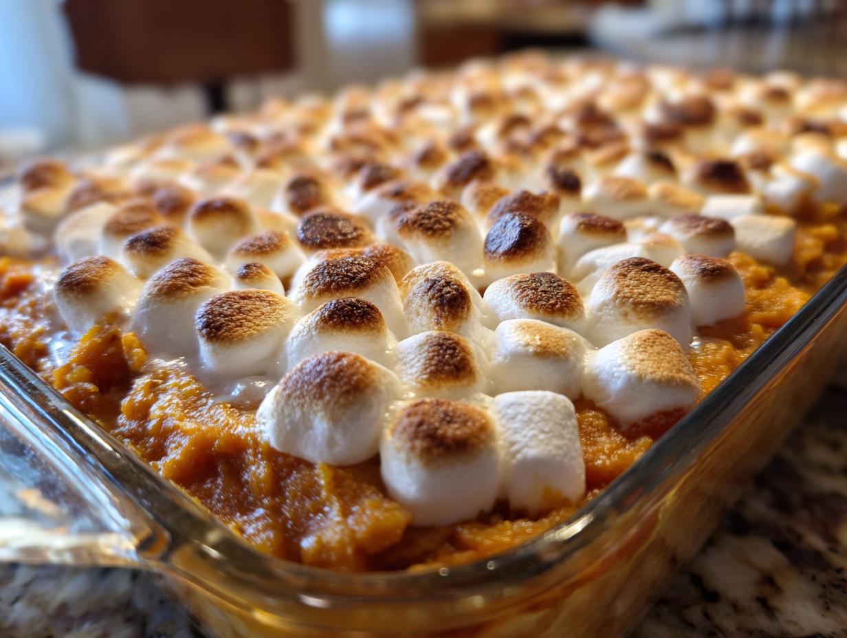 Sweet Potato Casserole with Marshmallows