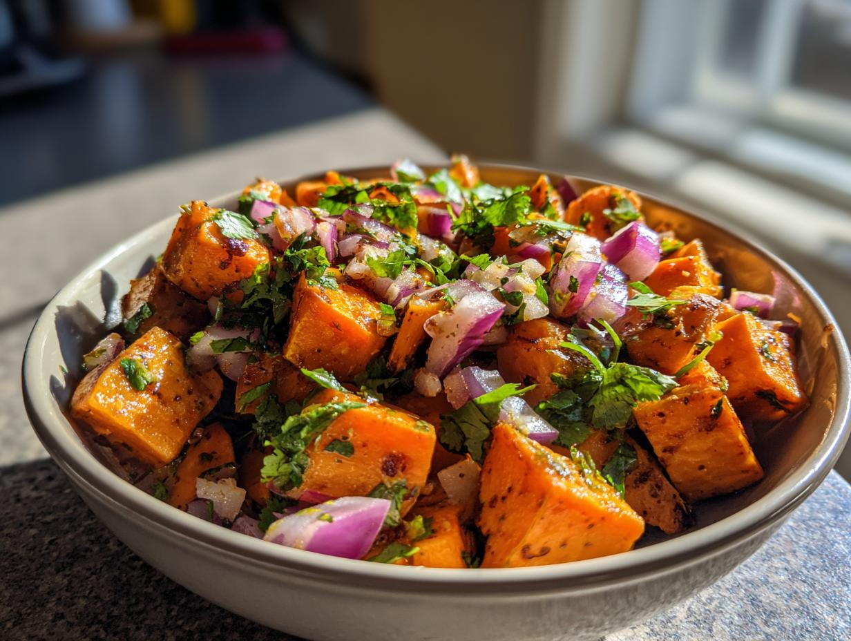 Sweet Potato Salad with Lime and Honey Dressing