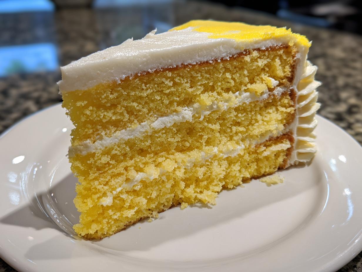 Classic Yellow Birthday Cake
