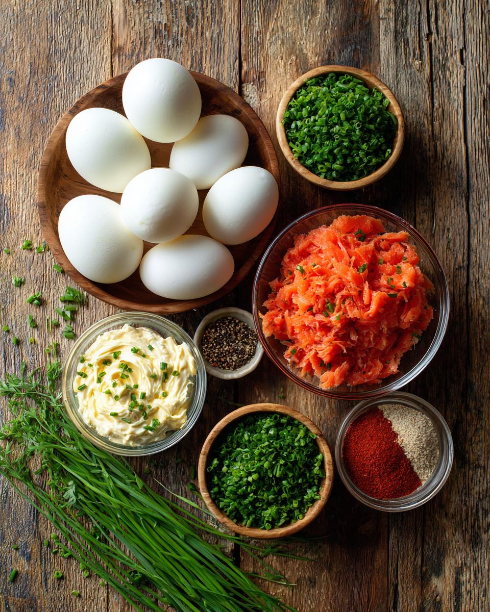 Deviled Eggs with Smoked Salmon - detail 1