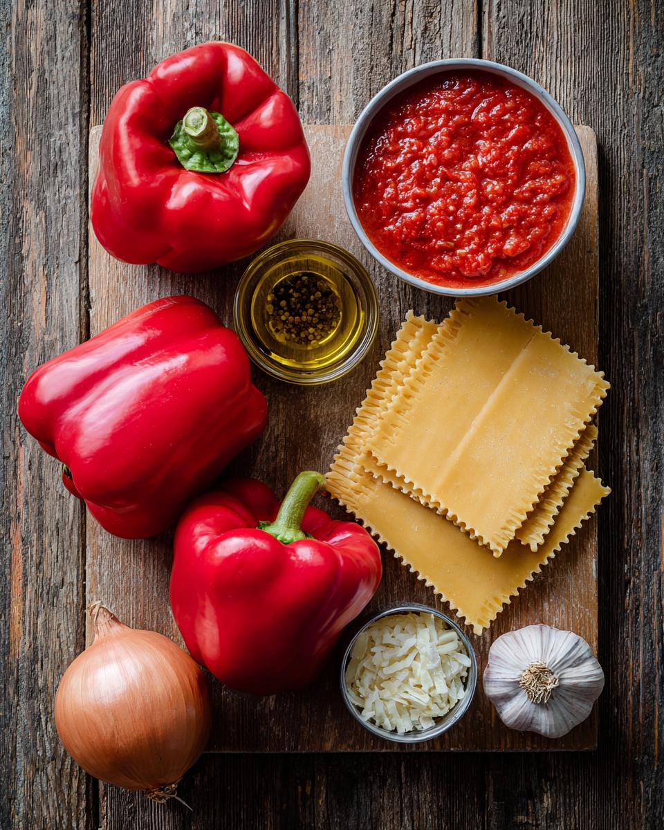 Roasted Red Pepper Lasagna - detail 1