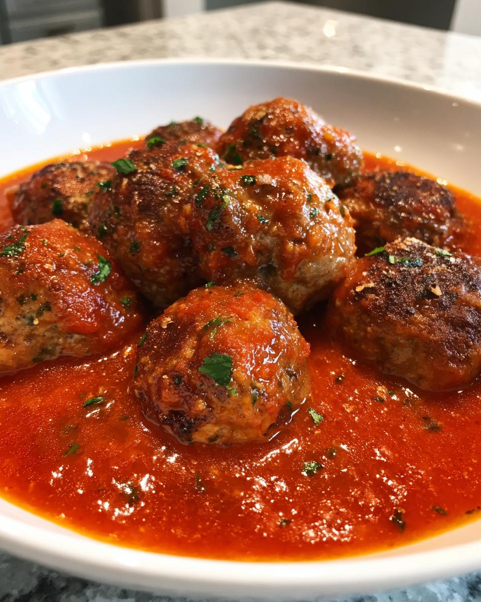 Easy Turkey Meatballs in Tomato Sauce - detail 2