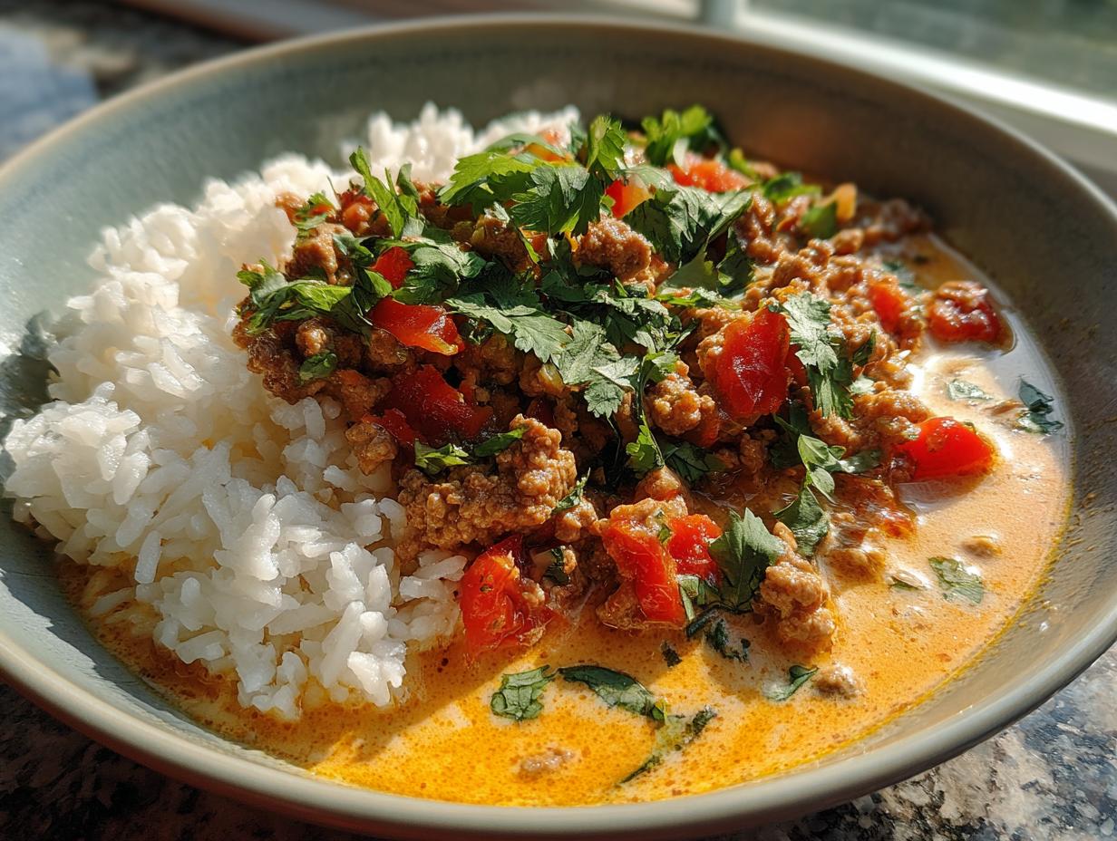 Ground Turkey Curry with Coconut Milk