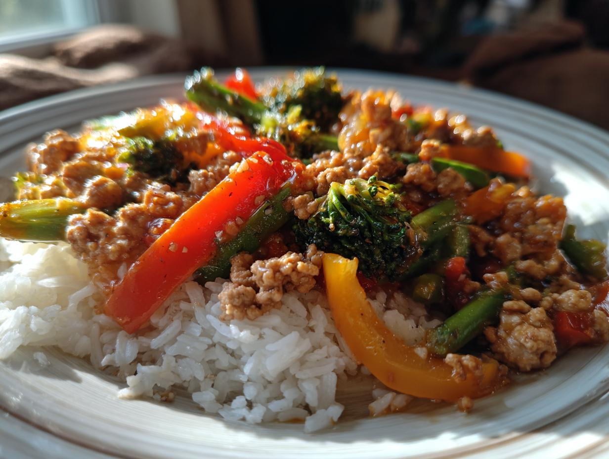 Ground Turkey Stir-Fry with Veggies