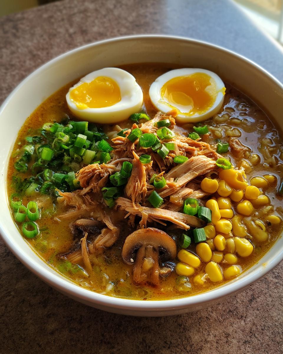 Leftover Roasted Turkey Ramen - detail 2