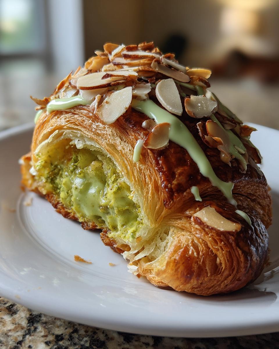 Matcha-Almond Croissants - detail 2