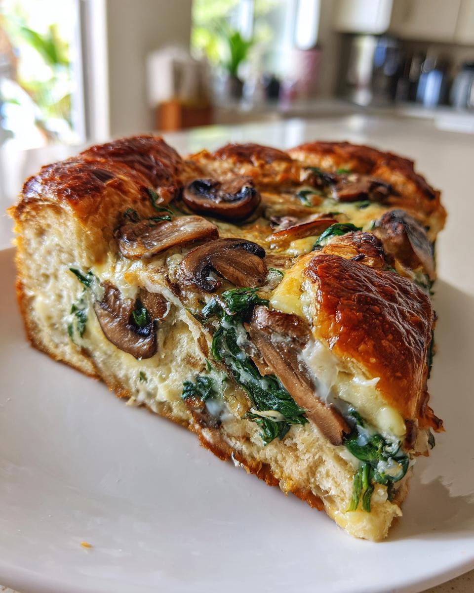 Mushroom and Croissant Bake - detail 2