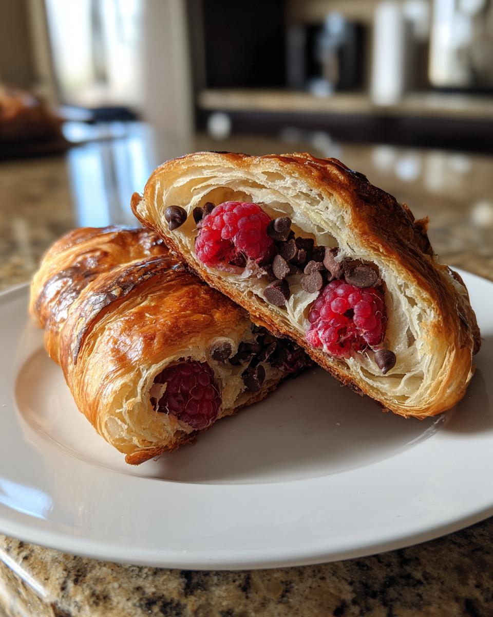 Raspberry Chocolate Croissants - detail 2