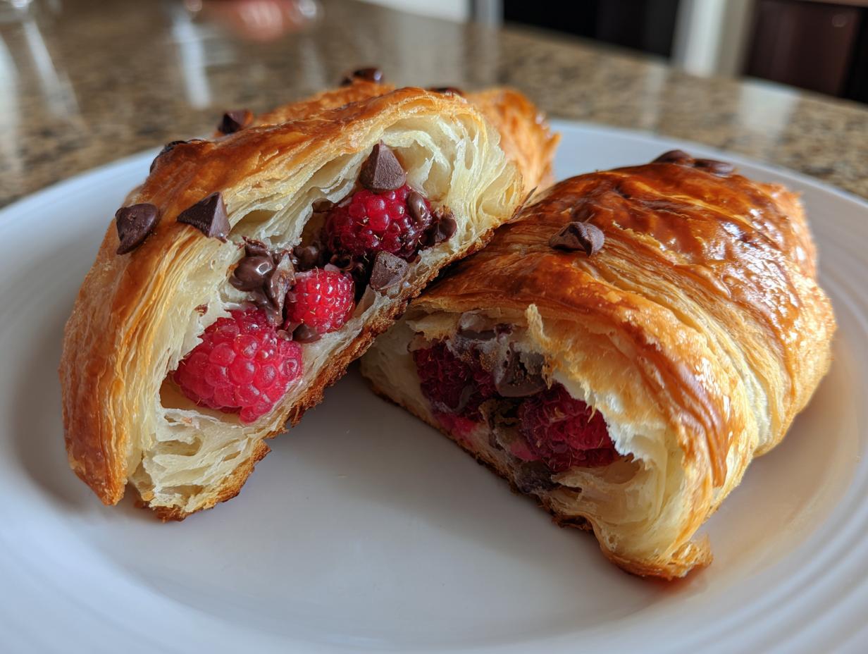 Raspberry Chocolate Croissants