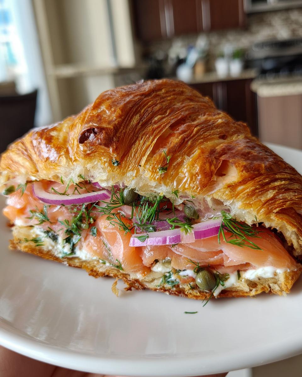 Smoked Salmon Croissant Sandwich - detail 2