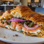 Smoked Salmon Croissant Sandwich