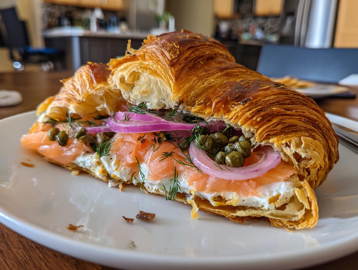 Smoked Salmon Croissant Sandwiches