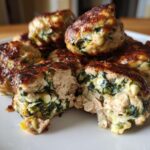 Spinach Artichoke Turkey Meatballs