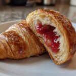 Strawberry Sourdough Croissants