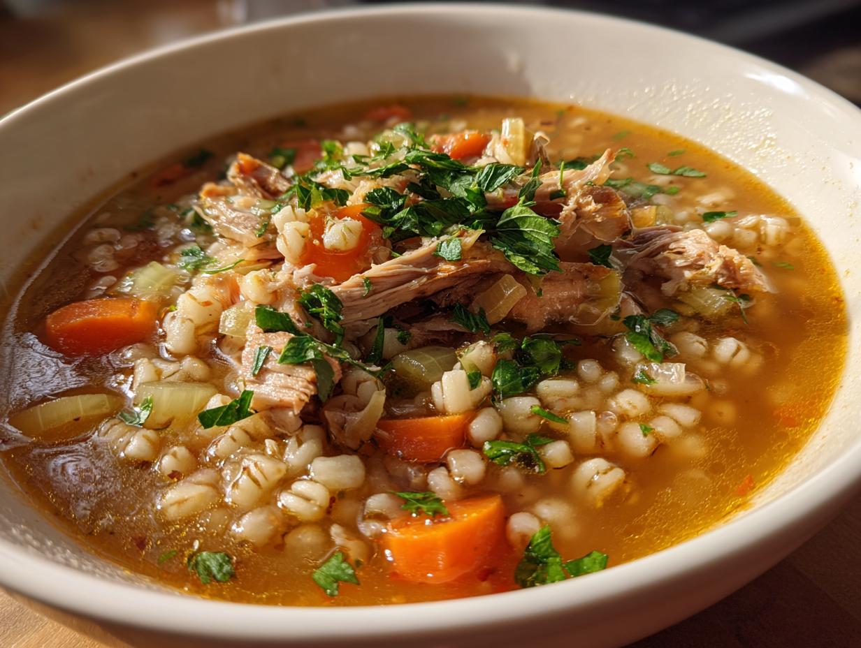 Turkey Barley Soup with Vegetables