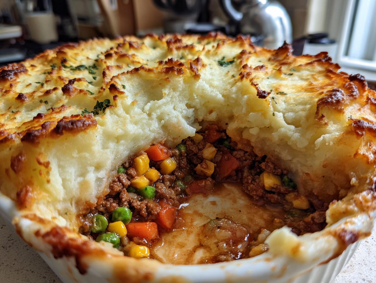 Turkey Shepherd’s Pie with Mashed Potatoes