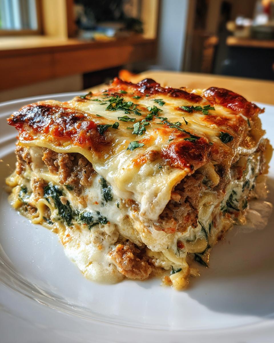 Turkey Spinach Lasagna - detail 2