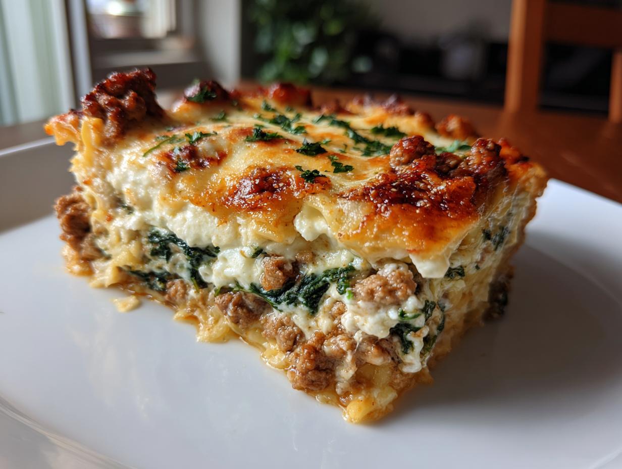 Turkey Spinach Lasagna