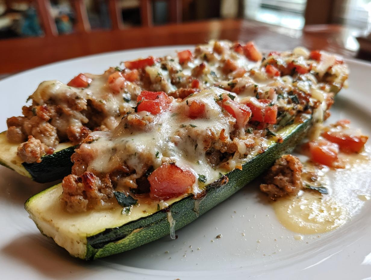 Turkey Zucchini Boats