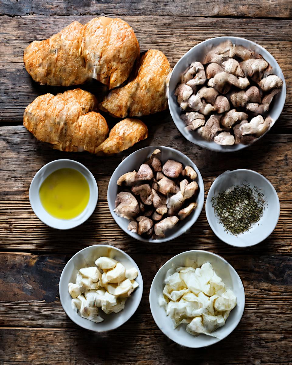 Mushroom and Croissant Bake - detail 1