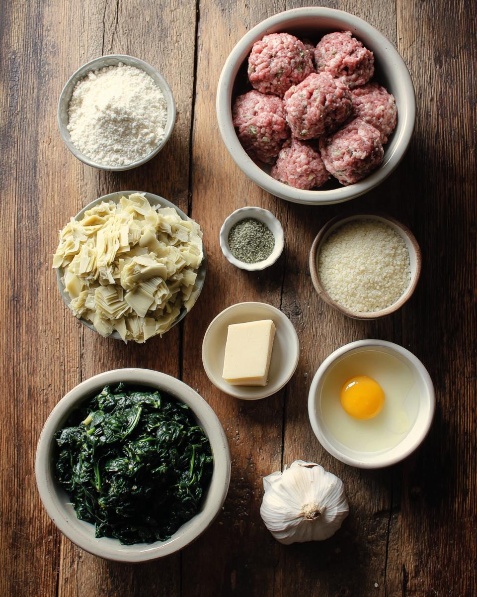Spinach Artichoke Turkey Meatballs - detail 1